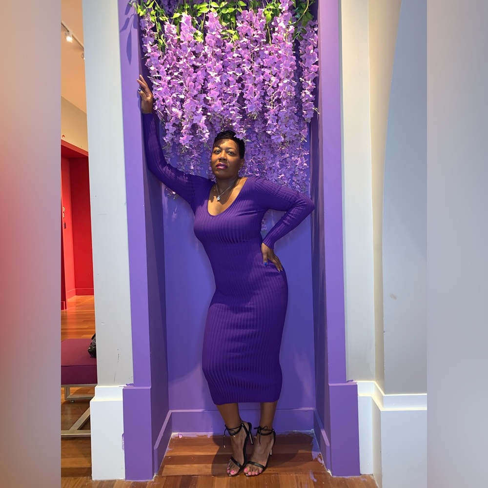 New Purple Knit Dress